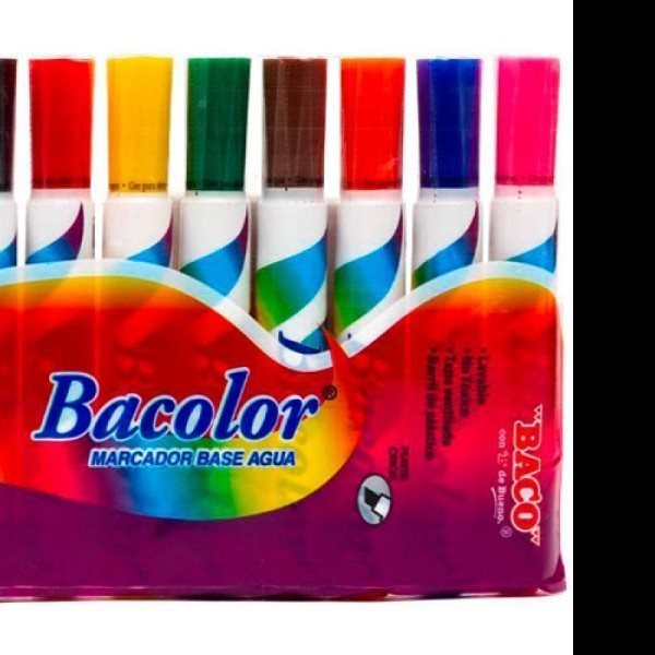 MARCADOR AGUA GRUESO ESTUCHE C8 BACOLOR